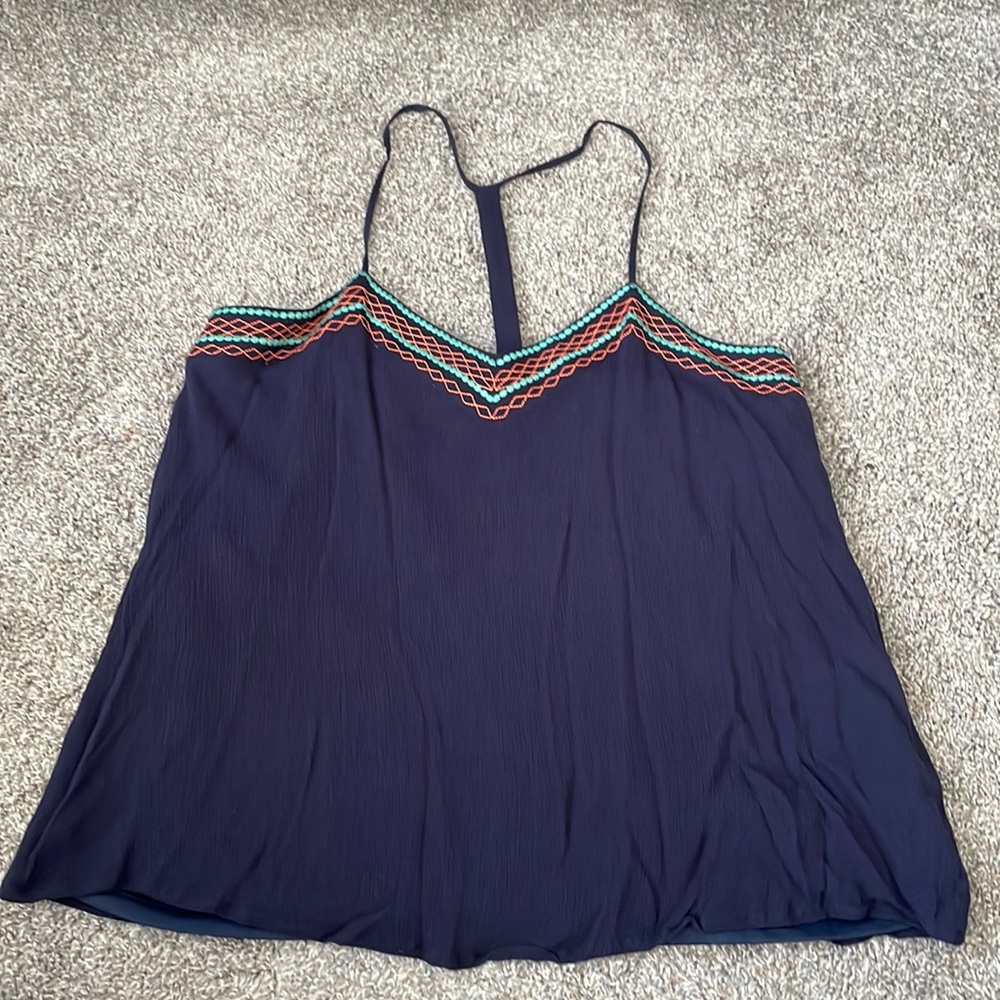 THML Embroidered TBack Tank, Size S